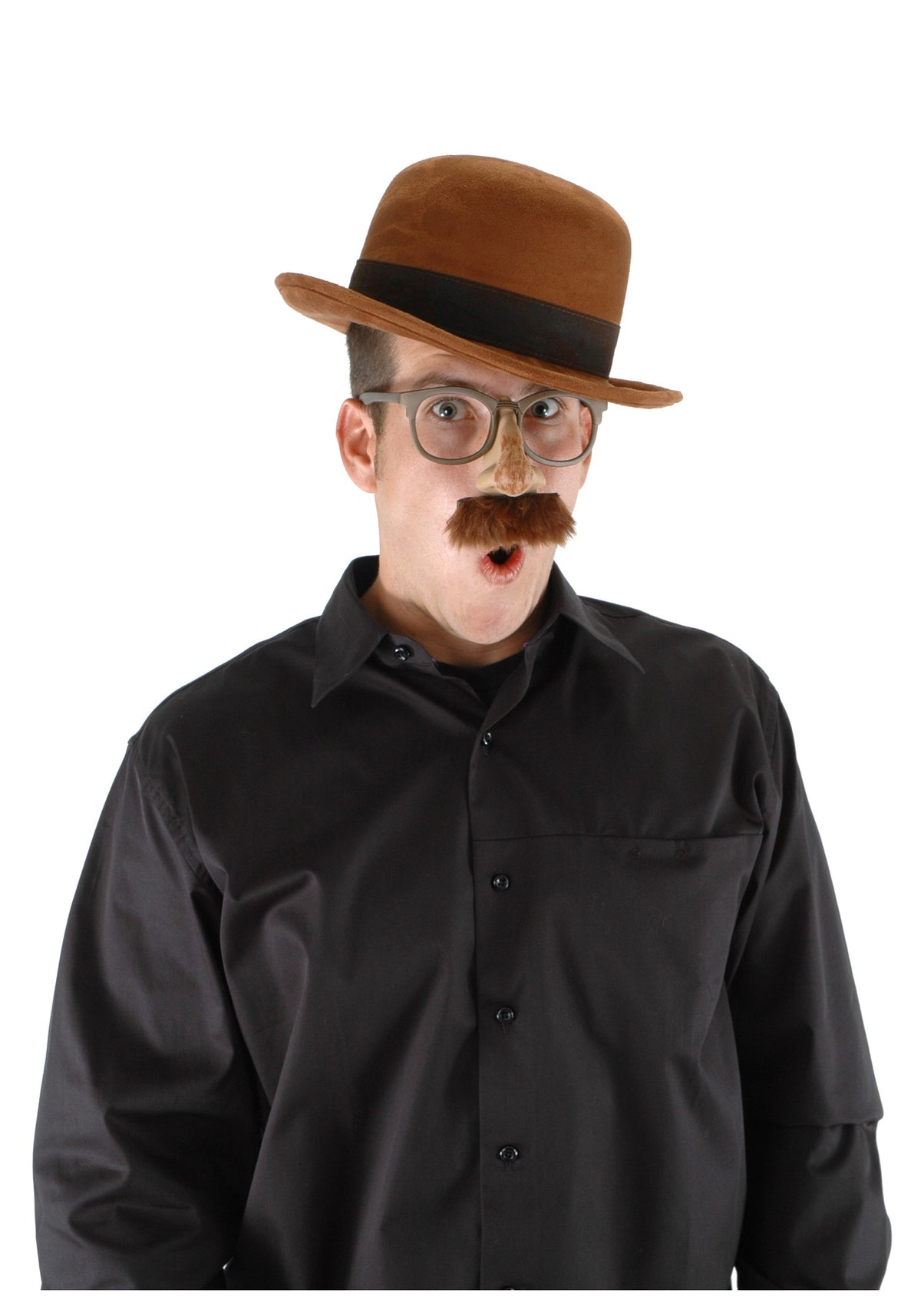 Adult Brown Bowler Costume Hat - US 4299