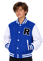 Boy's Blue Letterman Jacket Costume - US 0344