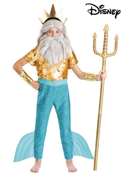 Disney The Little Mermaid King Triton Costume for Boys - US 9509