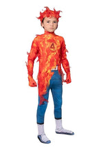 Boy's Human Torch Fantastic Four Zentai Suit Costume - US 6229