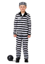 Deluxe Button Down Jailbird Costume for Kids - US 8301
