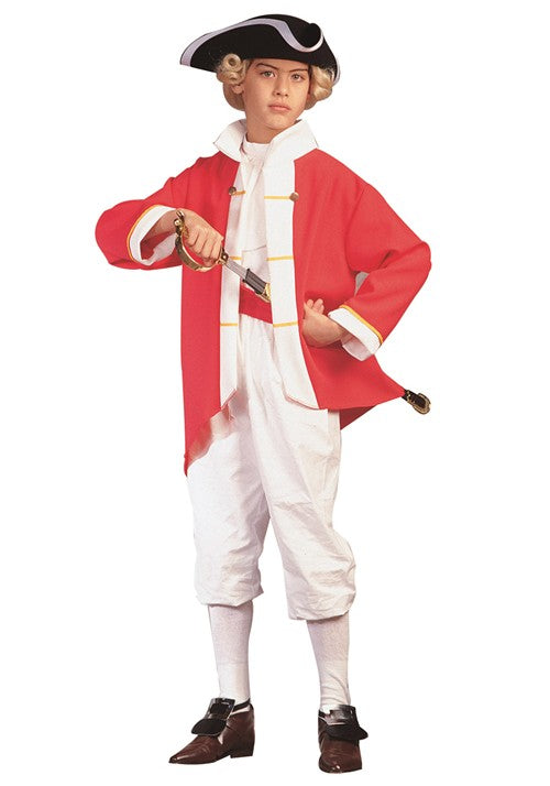 Boy's Red Colonial Captain Costume - US 8012