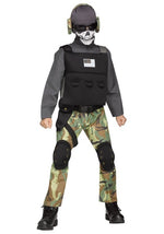 Skull Soldier Costume for Boys - US 0901