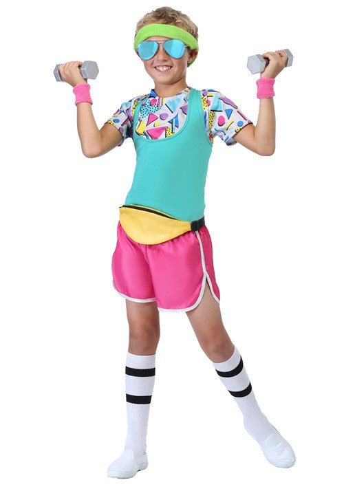 80s Work It Out Boy's Costume - US 4847
