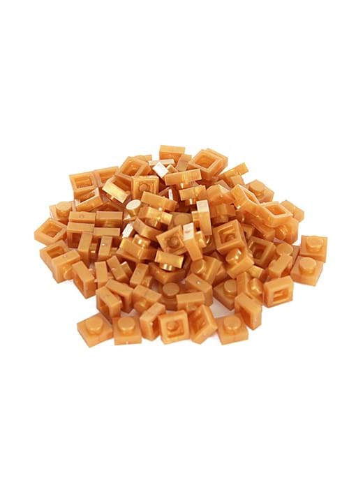 100 Pieces 1x1 Gold Bricky Blocks - US 6536