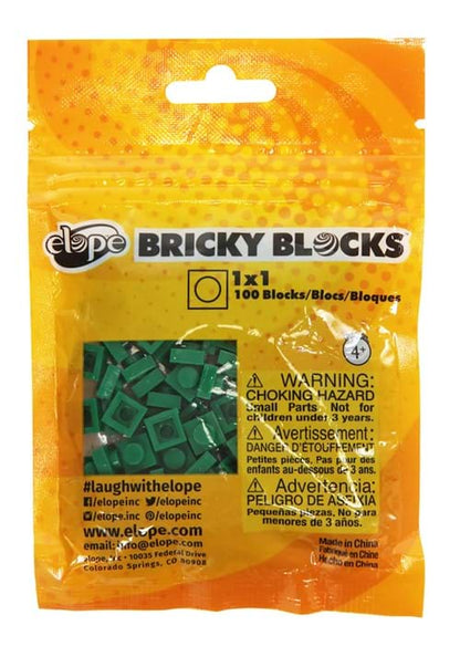 Bricky Blocks Green 100 Pieces 1x1 - US 1940