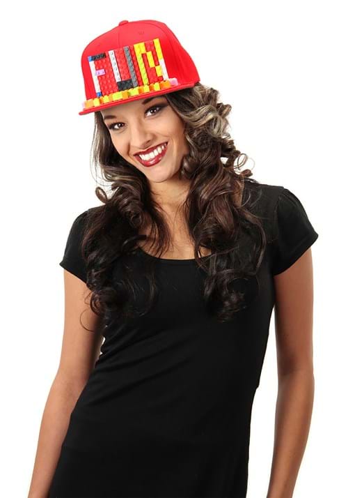 Red Bricky Blocks Snapback Hat - US 1640
