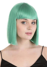Women's Teal Green Bob Costume Wig - US 9668
