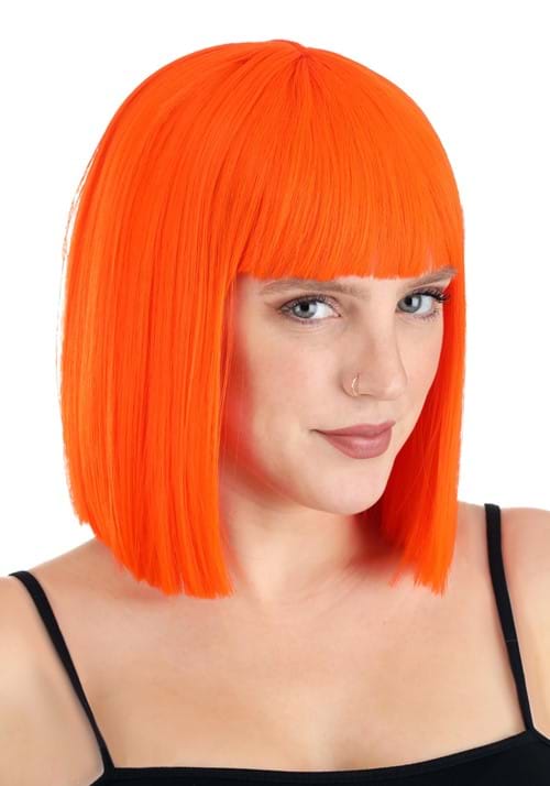 Bright Orange Bob Wig for Adults - US 5362