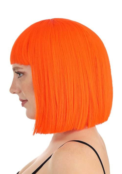 Bright Orange Bob Wig for Adults - US 5362