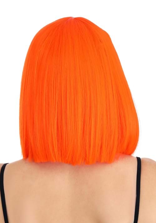 Bright Orange Bob Wig for Adults - US 5362