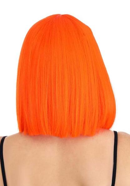 Bright Orange Bob Wig for Adults - US 5362