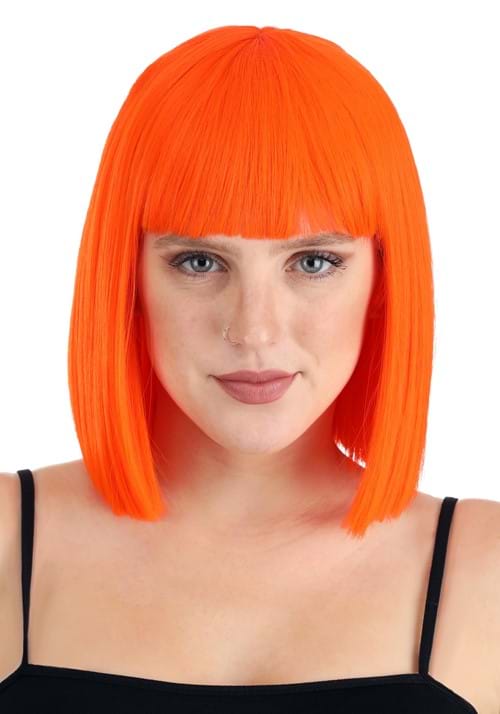 Bright Orange Bob Wig for Adults - US 5362