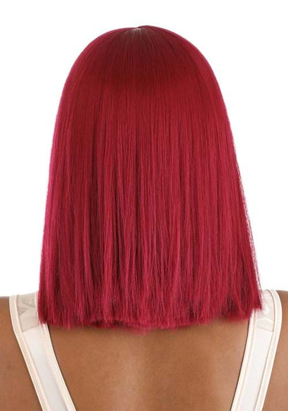Long Bright Red Bob Wig - US 3580