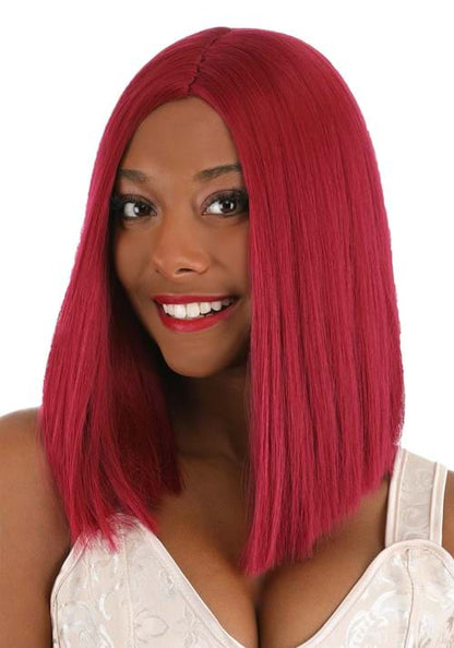 Long Bright Red Bob Wig - US 3580