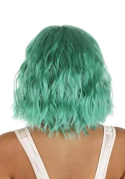 Bright Teal Wavy Wig for Women - US 1684