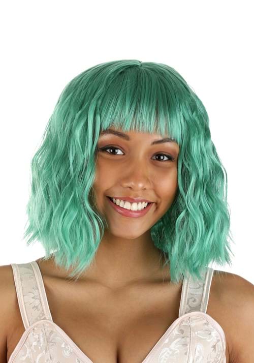 Bright Teal Wavy Wig for Women - US 1684