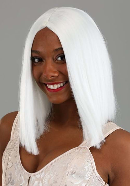 Women's Bright White Long Bob Wig - US 3748