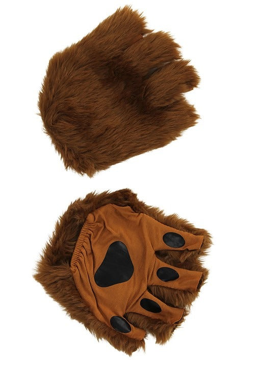 Brown Fingerless Adult Paws - US 7654