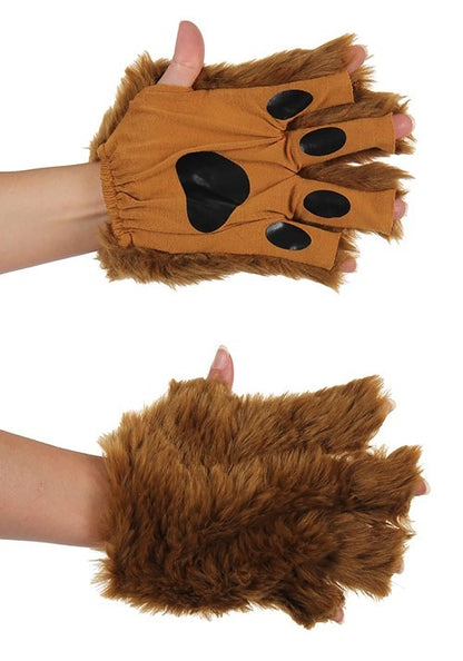 Brown Fingerless Adult Paws - US 7654
