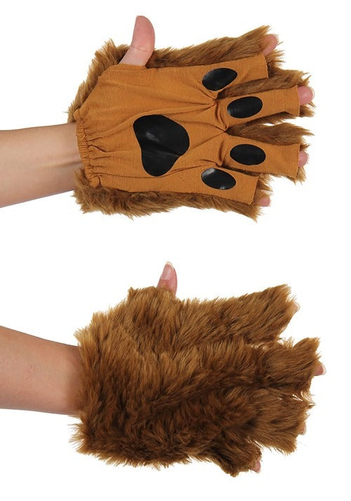Brown Fingerless Adult Paws - US 7654