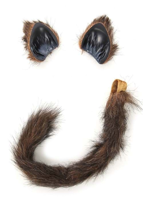 Furry Brown Cat Ears and Tail - US 3965