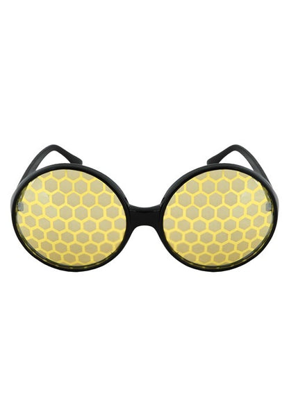 Black & Yellow Bug Eyes Glasses - US 7274