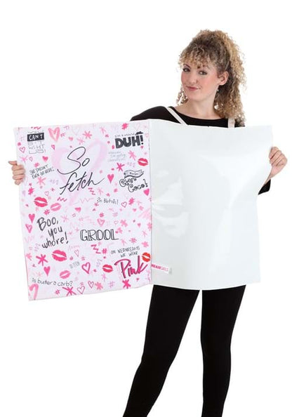 Mean Girls Burn Book Sandwich Board Costume for Adults - US 8206