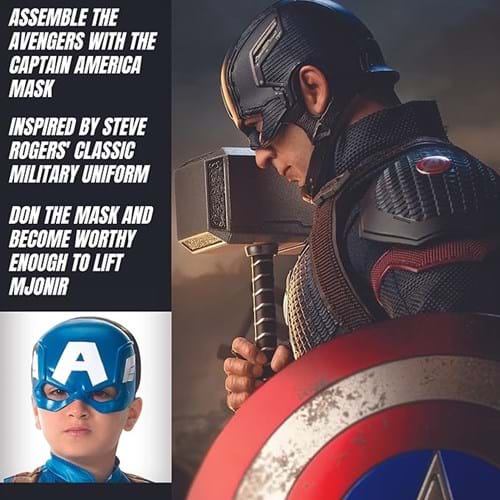 Kid's Captain America Superhero Mask - US 8646