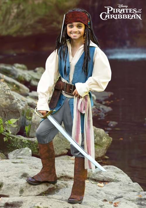 Captain Jack Sparrow Costume for Kids from Disney's Pirates of the Caribbean - US 0595