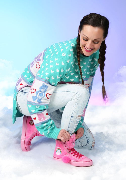 Care Bears Cheer Bear Pink High Top Shoes for Women - US 8175