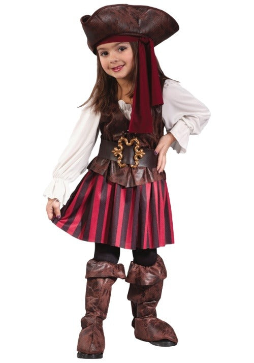 Caribbean Toddler Pirate Girl Costume - US 8667
