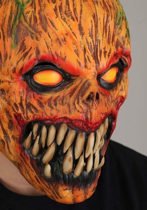 Carnivorous Pumpkin Costume Mask for Adults - US 5317