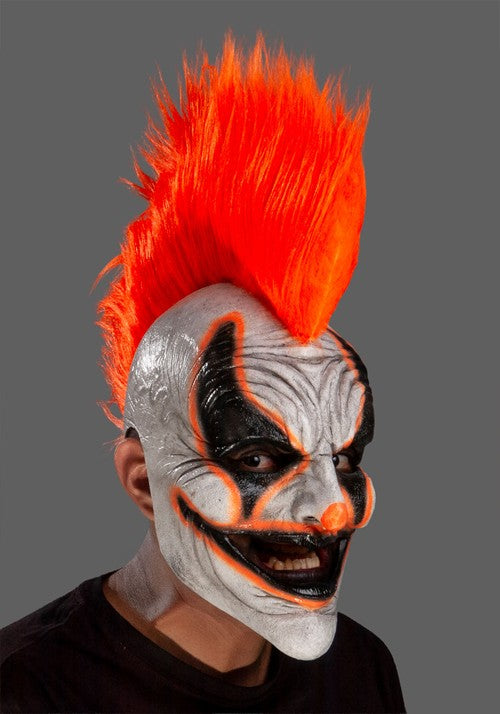 Adult Orange Carousel Punk Clown Costume Mask - US 9682