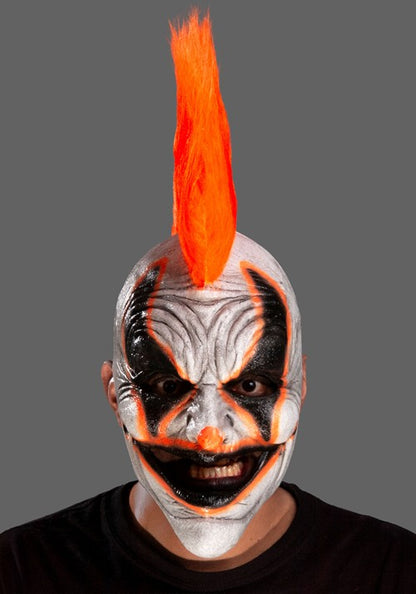 Adult Orange Carousel Punk Clown Costume Mask - US 9682