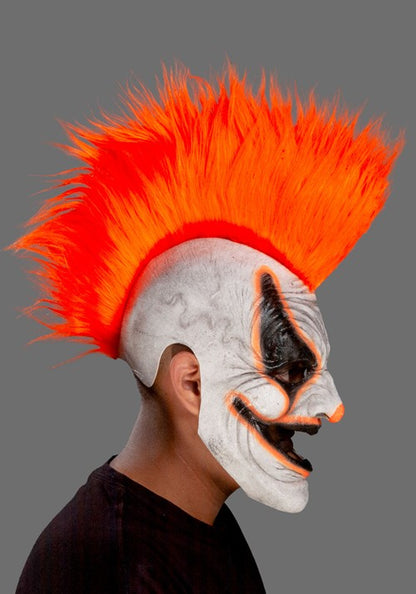 Adult Orange Carousel Punk Clown Costume Mask - US 9682