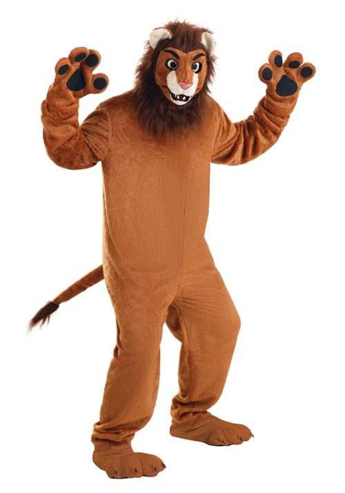Adult Cartoon Lion Mouth Mover Mascot Costume - US 2513