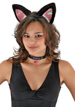 Cat Ears Headband Collar & Tail Kit Black & Pink - US 6237