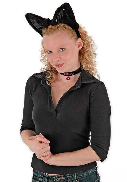 Cat Ears Headband Collar & Tail Kit Black - US 2785