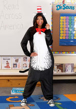 Dr. Seuss Cat in the Hat Adult Costume Onesie - US 9903