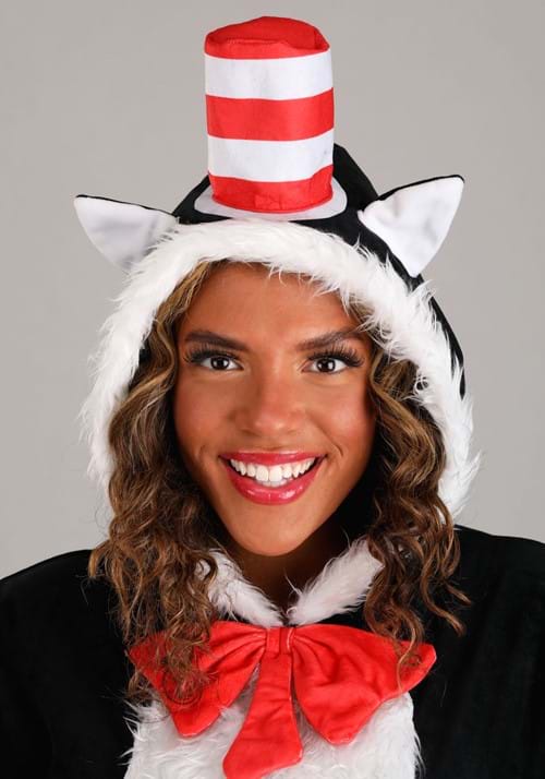 Cat in the Hat Hoodie Costume Top for Adults - US 3299