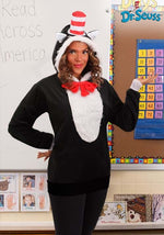 Cat in the Hat Hoodie Costume Top for Adults - US 3299