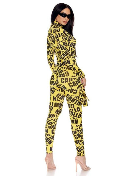 Sexy Caution Tape Costume for Women - US 9005