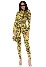 Sexy Caution Tape Costume for Women - US 9005