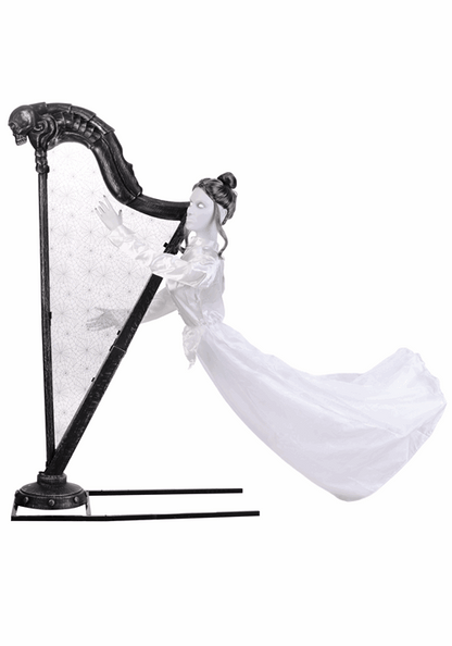 5.5FT Celeste the Restless Ghost Harp Animatronic Decoration - Tekky - US 6912