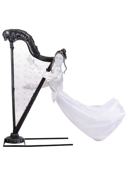 5.5FT Celeste the Restless Ghost Harp Animatronic Decoration - Tekky - US 6912