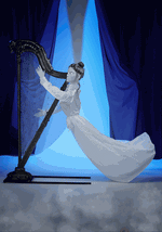 5.5FT Celeste the Restless Ghost Harp Animatronic Decoration - Tekky - US 6912