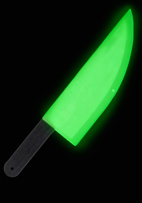 19-Inch Chef's Glow in Dark Cleaver Prop Accessory - US 6048