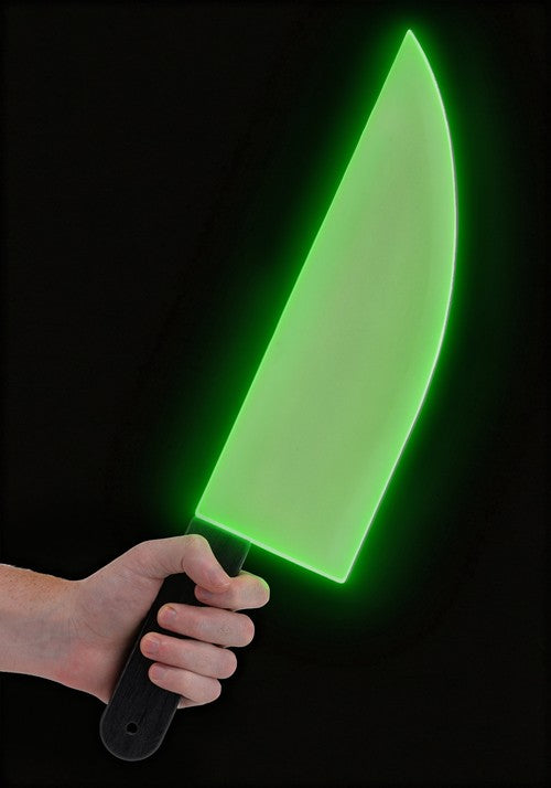 19-Inch Chef's Glow in Dark Cleaver Prop Accessory - US 6048