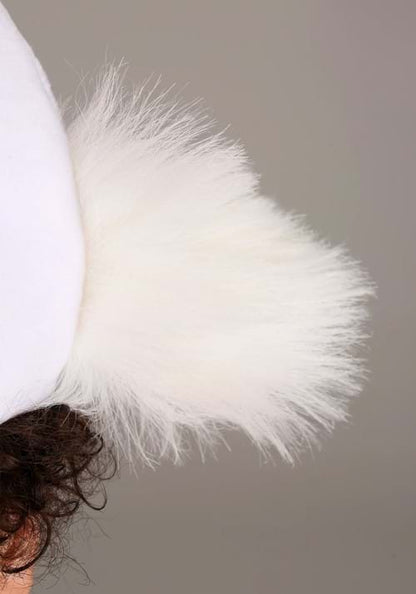 Velour White Chicken Costume Hat - US 0174